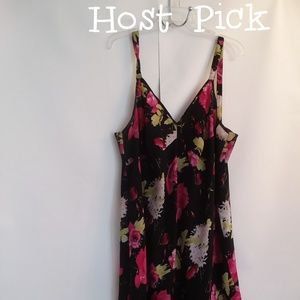 Mlle Gabrielle Black Flower Summer Dress